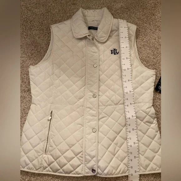 NWT Ralph Lauren White Quilted Vest - Picture 5 of 7